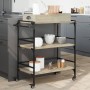 Sonoma oak engineered wood kitchen cart 81.5x41x92.5cm by , Kitchen and dining carts - Ref: Foro24-842342, Price: 76,79 €, Di...