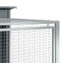 Doghouse with corral gray galvanized steel 197x194x110 cm by , Dog kennels - Ref: Foro24-3214224, Price: 278,93 €, Discount: %