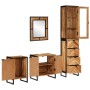 Bathroom furniture set 4 pieces solid acacia wood and iron by , bathroom vanities - Ref: Foro24-3217121, Price: 752,18 €, Dis...