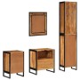 Bathroom furniture set 4 pieces solid acacia wood and iron by , bathroom vanities - Ref: Foro24-3217121, Price: 752,18 €, Dis...