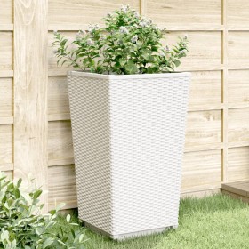 Planters 4 units PP white 32.5x32.5x57 cm by , Pots and planters - Ref: Foro24-367854, Price: 123,52 €, Discount: %