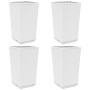 Planters 4 units PP white 32.5x32.5x57 cm by , Pots and planters - Ref: Foro24-367854, Price: 123,99 €, Discount: %