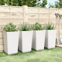 Planters 4 units PP white 32.5x32.5x57 cm by , Pots and planters - Ref: Foro24-367854, Price: 123,99 €, Discount: %