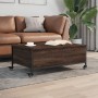 Brown engineered wood coffee table with wheels 91x55x34 cm by , Coffee table - Ref: Foro24-842300, Price: 72,99 €, Discount: %