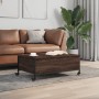 Brown engineered wood coffee table with wheels 91x55x34 cm by , Coffee table - Ref: Foro24-842300, Price: 72,60 €, Discount: %