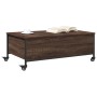 Brown engineered wood coffee table with wheels 91x55x34 cm by , Coffee table - Ref: Foro24-842300, Price: 72,60 €, Discount: %