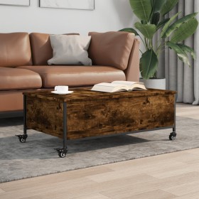 Mesa de centro con ruedas madera ingeniería roble 91x55x34 cm de , Mesas de centro - Ref: Foro24-842298, Precio: 70,77 €, Des...