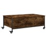 Coffee table with wheels engineered oak wood 91x55x34 cm by , Coffee table - Ref: Foro24-842298, Price: 70,77 €, Discount: %