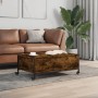 Coffee table with wheels engineered oak wood 91x55x34 cm by , Coffee table - Ref: Foro24-842298, Price: 70,77 €, Discount: %