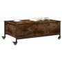 Coffee table with wheels engineered oak wood 91x55x34 cm by , Coffee table - Ref: Foro24-842298, Price: 70,77 €, Discount: %