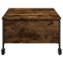 Coffee table with wheels engineered oak wood 91x55x34 cm by , Coffee table - Ref: Foro24-842298, Price: 70,77 €, Discount: %