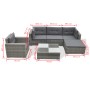 6-piece garden furniture set and gray synthetic rattan cushions