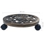 Soporte con ruedas de plantas 6 uds plástico color bronce 30 cm de vidaXL, Soportes para macetas - Ref: Foro24-48227, Precio:...