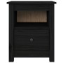 Mesita de noche madera maciza de pino negra 40x35x49 cm de vidaXL, Mesitas de noche - Ref: Foro24-813717, Precio: 37,99 €, De...