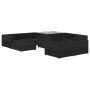 Set muebles de jardín 10 piezas y cojines ratán sintético negro de vidaXL, Conjuntos de jardín - Ref: Foro24-46756, Precio: 1...