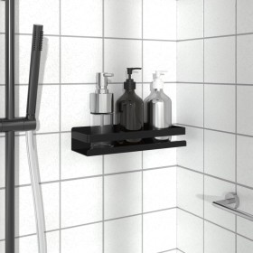 Shower shelf black brushed stainless steel 304 30x10x6cm by , Shelves - Ref: Foro24-4004907, Price: 22,99 €, Discount: %