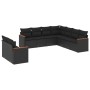 8-teiliges Gartensofa-Set und schwarze synthetische Rattankissen von , Gartensets - Ref: Foro24-3258499, Preis: 670,68 €, Rab...