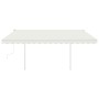 Toldo retráctil manual con luz LED crema 4x3 m de , Toldos - Ref: Foro24-3069942, Precio: 470,86 €, Descuento: %