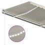 Manual retractable awning with cream LED light 4x3 m by , Awnings - Ref: Foro24-3069942, Price: 454,58 €, Discount: %