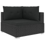 Set muebles de jardín 10 piezas y cojines ratán sintético negro de vidaXL, Conjuntos de jardín - Ref: Foro24-46755, Precio: 1...