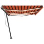 Toldo manual retráctil con luz LED naranja y marrón 600x350 cm de , Toldos - Ref: Foro24-3069885, Precio: 756,98 €, Descuento: %