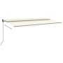 Automatic retractable awning with cream poles 6x3 m by , Awnings - Ref: Foro24-3070197, Price: 672,99 €, Discount: %