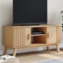 OLDEN TV cabinet solid brown pine wood 114x43x57 cm by , TV Furniture - Ref: Foro24-358600, Price: 136,39 €, Discount: %