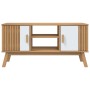 OLDEN TV cabinet solid pine wood white brown 114x43x57cm by , TV Furniture - Ref: Foro24-358602, Price: 122,66 €, Discount: %