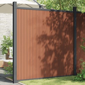 Brown WPC fence panel 180x186 cm by , fence panels - Ref: Foro24-4003981, Price: 368,65 €, Discount: %