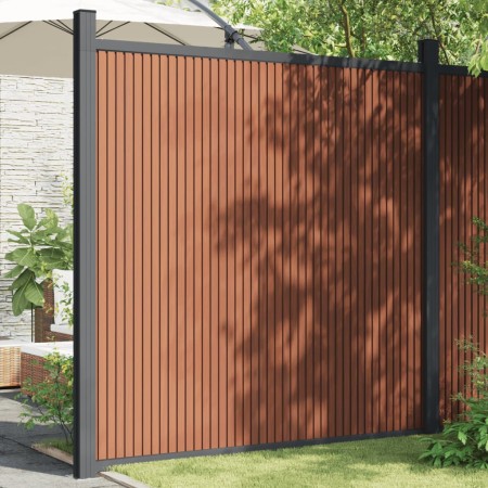 Brown WPC fence panel 180x186 cm by , fence panels - Ref: Foro24-4003981, Price: 317,41 €, Discount: %