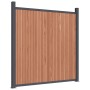 Brown WPC fence panel 180x186 cm by , fence panels - Ref: Foro24-4003981, Price: 317,41 €, Discount: %