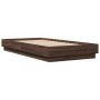 Estructura de cama madera de ingeniería marrón roble 90x190 cm de , Camas y somieres - Ref: Foro24-839636, Precio: 106,24 €, ...