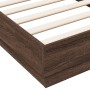 Estructura de cama madera de ingeniería marrón roble 90x190 cm de , Camas y somieres - Ref: Foro24-839636, Precio: 106,24 €, ...