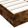 Smoked oak engineered wood bed frame 90x190 cm by , Beds and slatted bases - Ref: Foro24-839634, Price: 91,57 €, Discount: %