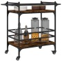 Carrito de cocina madera ingeniería roble ahumado 82x40x78,5 cm de , Carros de cocina y comedor - Ref: Foro24-842363, Precio:...