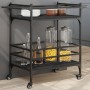 Carrito de cocina de madera de ingeniería negro 82x40x78,5 cm de , Carros de cocina y comedor - Ref: Foro24-842361, Precio: 6...