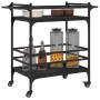 Carrito de cocina de madera de ingeniería negro 82x40x78,5 cm de , Carros de cocina y comedor - Ref: Foro24-842361, Precio: 6...