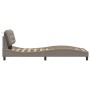 Estructura de cama con cabecero de tela gris taupe 90x190 cm de , Camas y somieres - Ref: Foro24-3207741, Precio: 157,64 €, D...