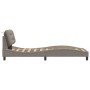 Estructura de cama con cabecero de tela gris taupe 90x200 cm de , Camas y somieres - Ref: Foro24-3207748, Precio: 173,64 €, D...