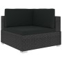 Set muebles de jardín 6 piezas y cojines ratán sintético negro de vidaXL, Conjuntos de jardín - Ref: Foro24-46743, Precio: 50...