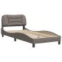 Estructura de cama con cabecero de tela gris taupe 80x200 cm de , Camas y somieres - Ref: Foro24-3207734, Precio: 163,04 €, D...