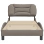 Bed frame with headboard in taupe gray fabric 80x200 cm by , Beds and slatted bases - Ref: Foro24-3207734, Price: 163,04 €, D...