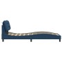 Bed frame with blue fabric headboard 90x190 cm by , Beds and slatted bases - Ref: Foro24-3207743, Price: 159,65 €, Discount: %