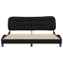 Estructura de cama con cabecero de tela negro 180x200 cm de , Camas y somieres - Ref: Foro24-3207788, Precio: 223,04 €, Descu...