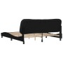 Estructura de cama con cabecero de tela negro 180x200 cm de , Camas y somieres - Ref: Foro24-3207788, Precio: 223,04 €, Descu...