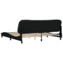 Estructura de cama con cabecero de tela negro 200x200 cm de , Camas y somieres - Ref: Foro24-3207795, Precio: 245,19 €, Descu...