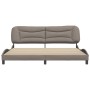 Estructura de cama con cabecero de tela gris taupe 200x200 cm de , Camas y somieres - Ref: Foro24-3207797, Precio: 248,74 €, ...