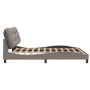 Estructura de cama con cabecero de tela gris taupe 200x200 cm de , Camas y somieres - Ref: Foro24-3207797, Precio: 248,74 €, ...