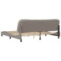 Estructura de cama con cabecero de tela gris taupe 200x200 cm de , Camas y somieres - Ref: Foro24-3207797, Precio: 248,74 €, ...