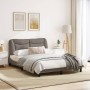 Bed frame with headboard in taupe gray fabric 140x200 cm by , Beds and slatted bases - Ref: Foro24-3207776, Price: 208,65 €, ...